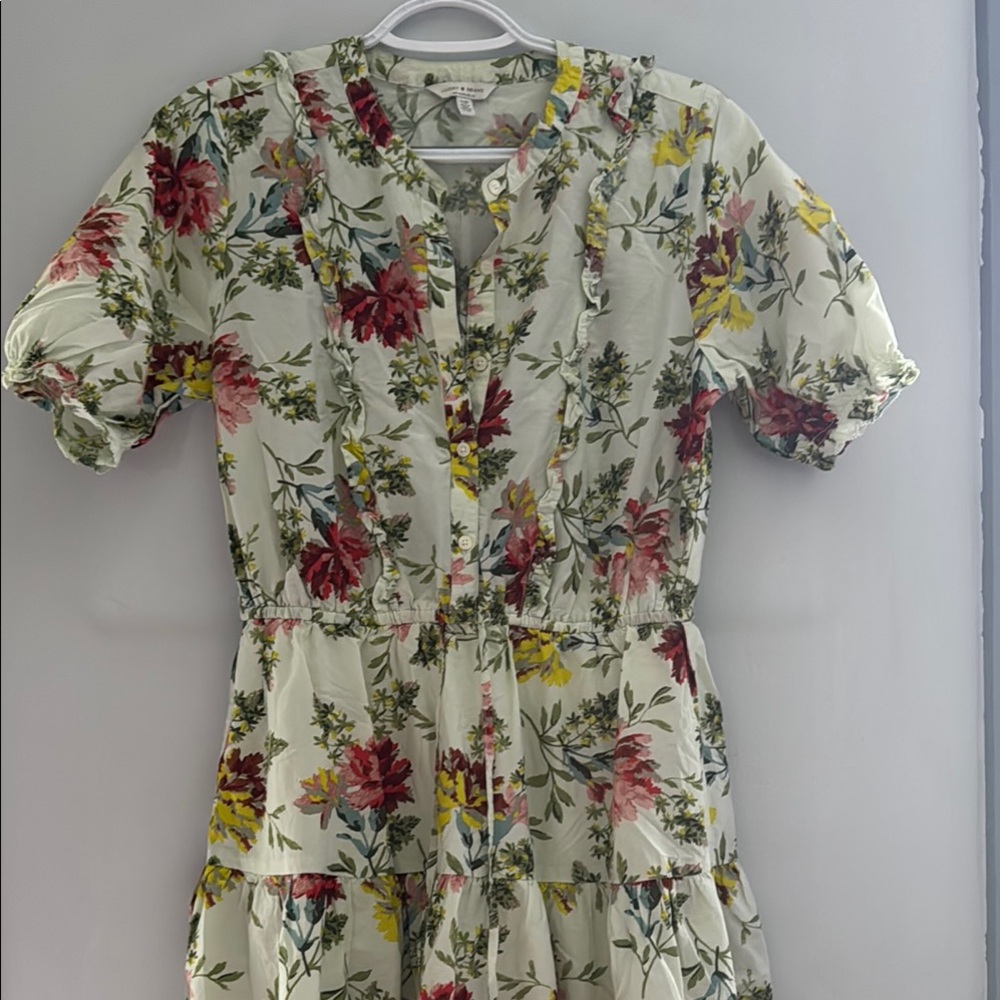 Lucky Brand Cream Puff Sleeve Sundress